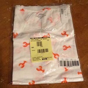 J. Crew allover lobster tee NWT